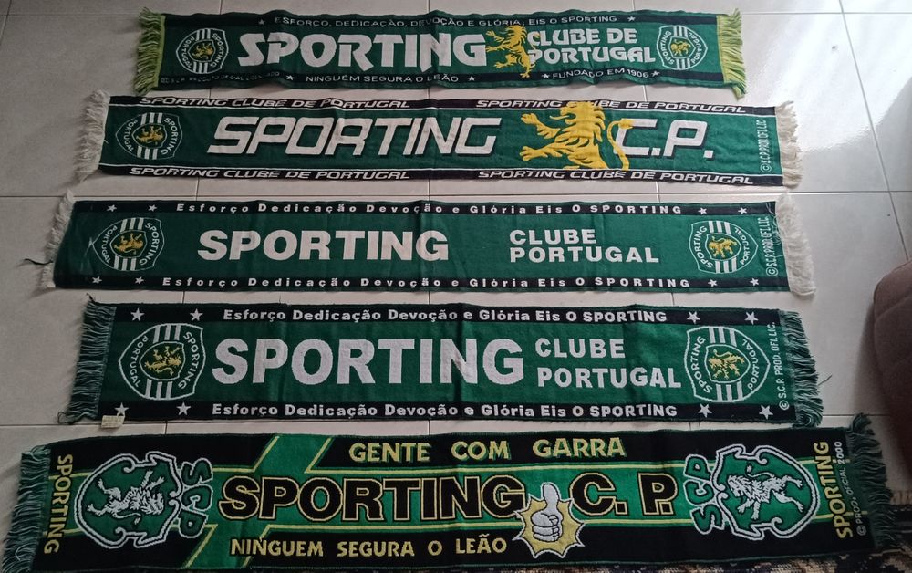 5 cachecois do Sporting clube de Portugal