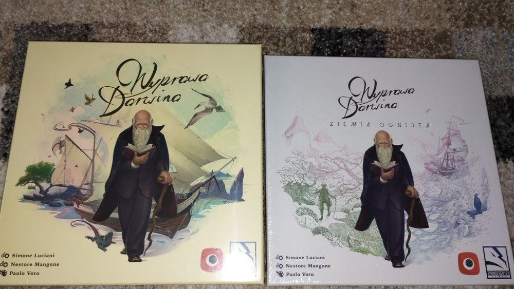 Wyprawa Darwina + dodatek Ziemia ognista -gra planszowa ,  nowa w foli