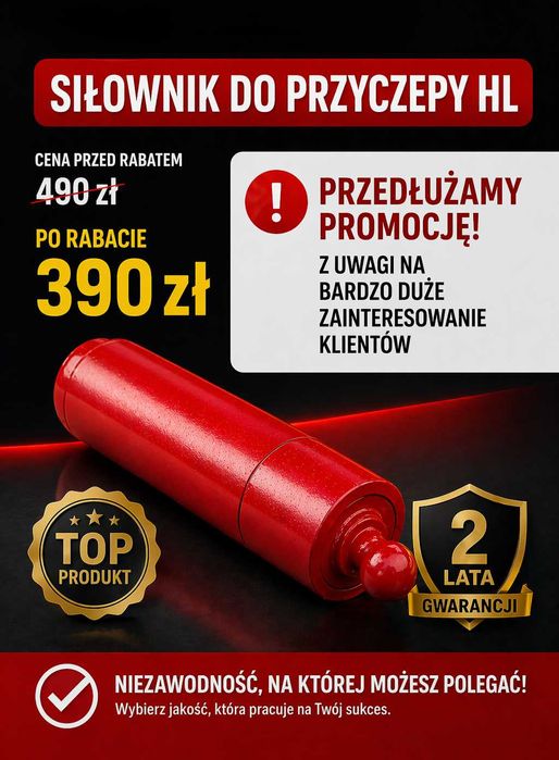 Siłownik wywrotu przyczepa HL6011 Hl8011 - 2 letnia gwarancja !
