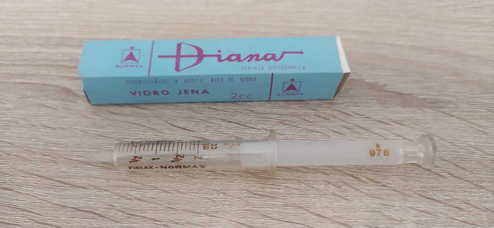 Seringa de vidro antiga