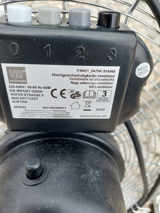 Wentylator podłogowy easy home średnica 50cm dnica
