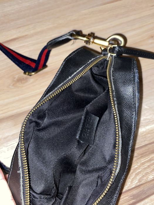 Skorzana torebka Gucci