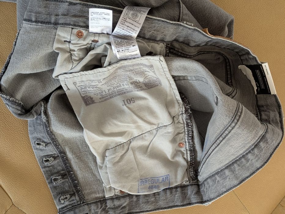 Dżinsy "Levi's" 501, rozmiar 34/34. Nowy. Szary. Polecam. Pozdrawiam.