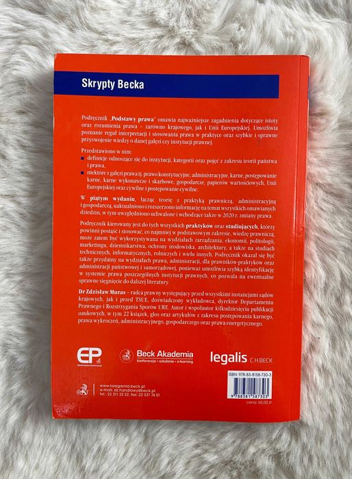 Książka Podstawy Prawa - Zdzisław Muras.