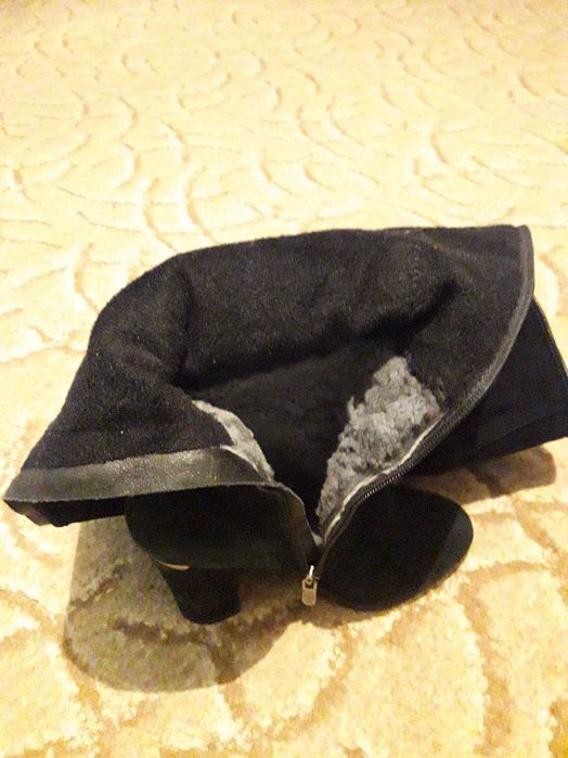 Сапоги ботфорти жіночі замшеві зима 35 р