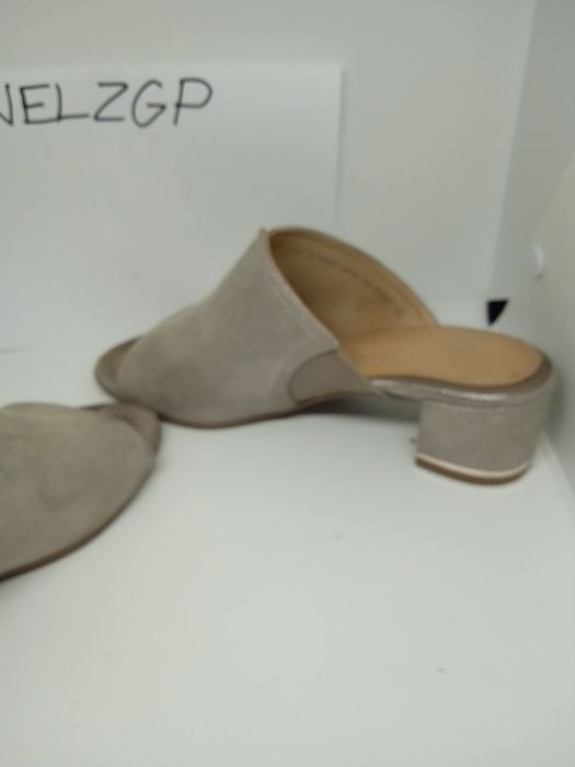 Klapki ryłko skórzane Ara eleganckie na obcasie rozmiar 36