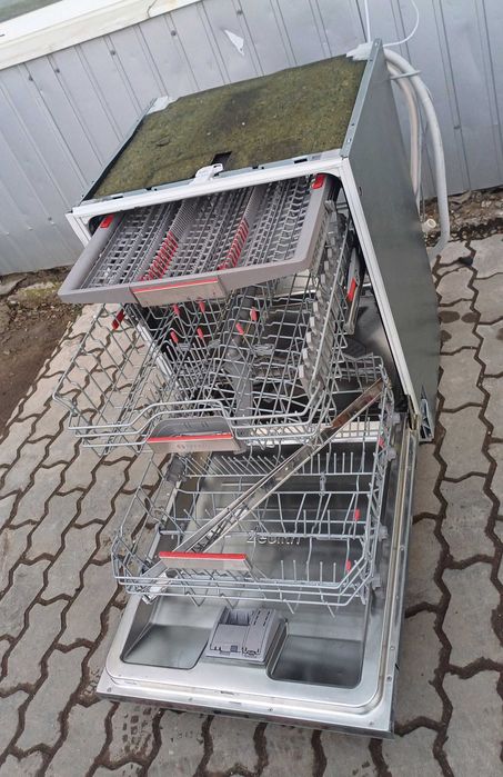 Встроена посудомойка 60 см Бош Bosch SBV68TX06E сушка зеолит проекция