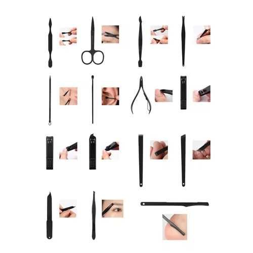 Komplet do paznokci i manicure 15 elementów