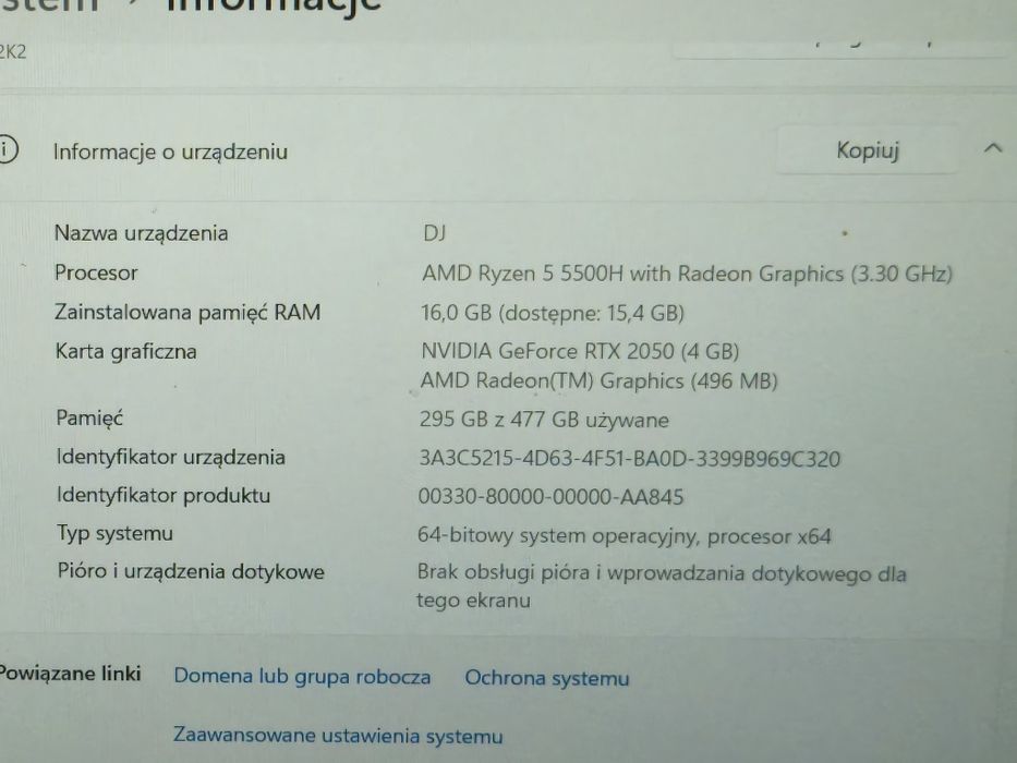 Laptop gamingowy Lenovo
