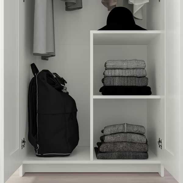 Roupeiro c/2 portas, branco, 78x50x190 cm