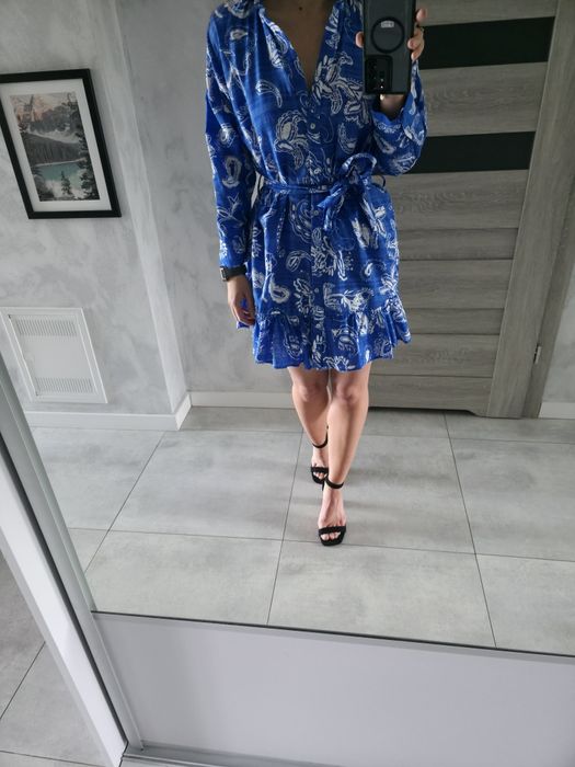 Niebieska sukienka Zara rozm. XS