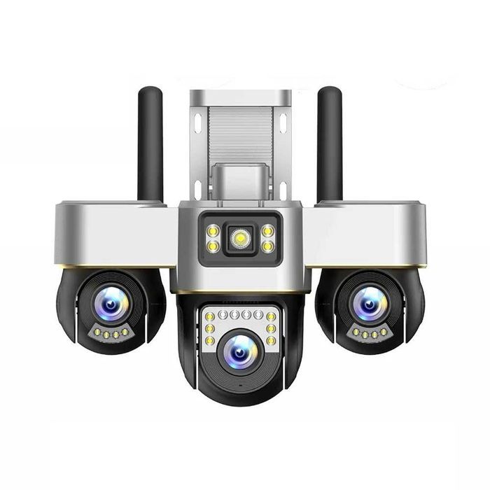 Тройная Wifi камера видеонаблюдения с PTZ боковыми линзами SC30