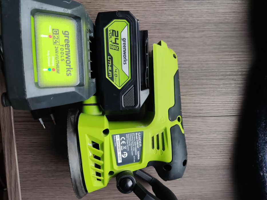 Шлифовальная машина аккумуляторная Greenworks G24ROS (с 1 АКБ и ЗУ)