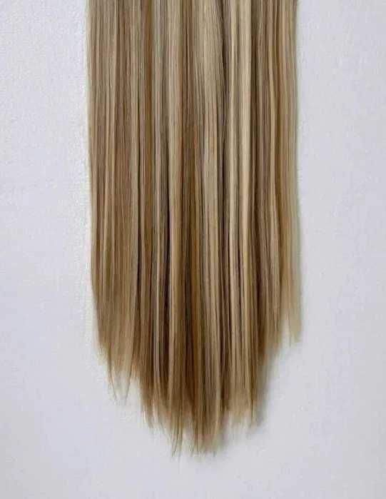 Волосся на шпильках треси прямі  (набір) блонд  пшеничний мелірований