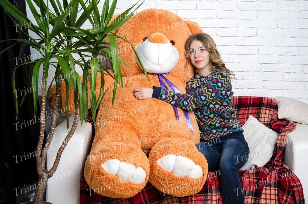 Великий плюшевий ведмедик Ветлі 200см. Двометровий плюшевий ведмідь.