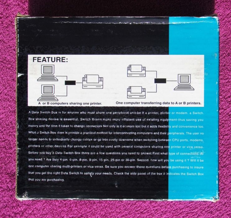 Caixa de comutação manual / Data Switch manual AB VGA PS/2