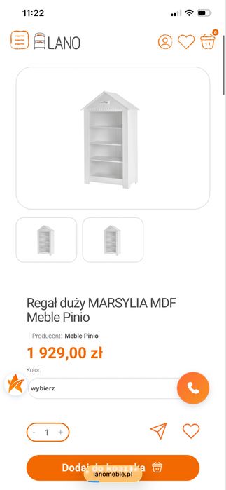 Regał MDF Marsylia Meble Pinio jak nowe !