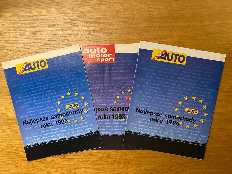Czasopismo Najlepsze samochody: auto motor sport z 1995, 1996, 1998 r.