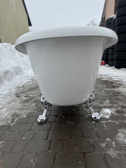 Ванна акрилова на левових лапах 153 см ретро ванна (00248+)