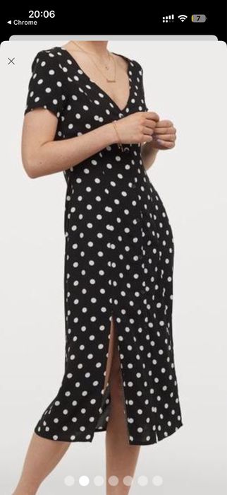 Гарна літня сукня сукня-сорочка горошек H&M розмір М