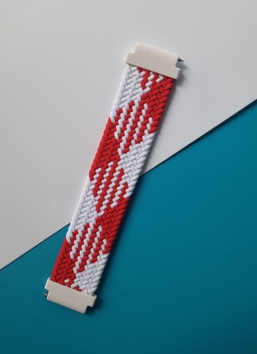 Pasek plecionego materiału 20 mm do zegarka Samsung, Huawei, Amazfit,