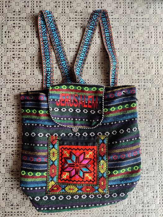 Wyszywany plecak nowy kupiony w Palestynie