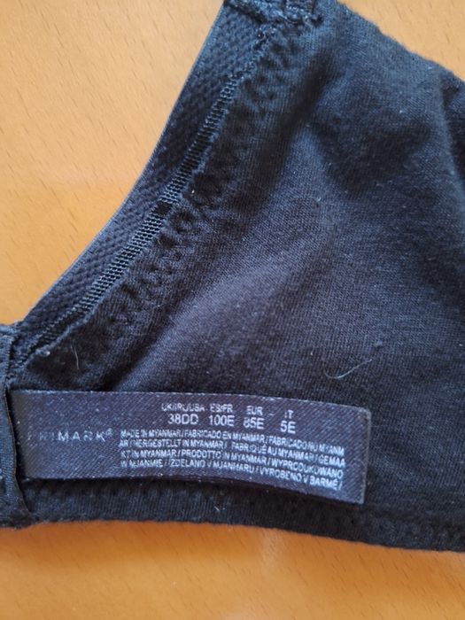 Czarny biustonosz dla karmiącej mamy  rozmiar 38DD, 85E