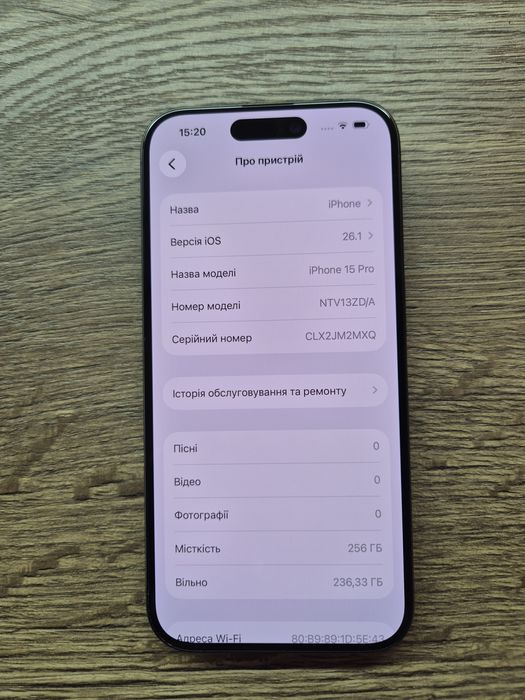 Apple iPhone 15 Pro 256GB Black Titanium