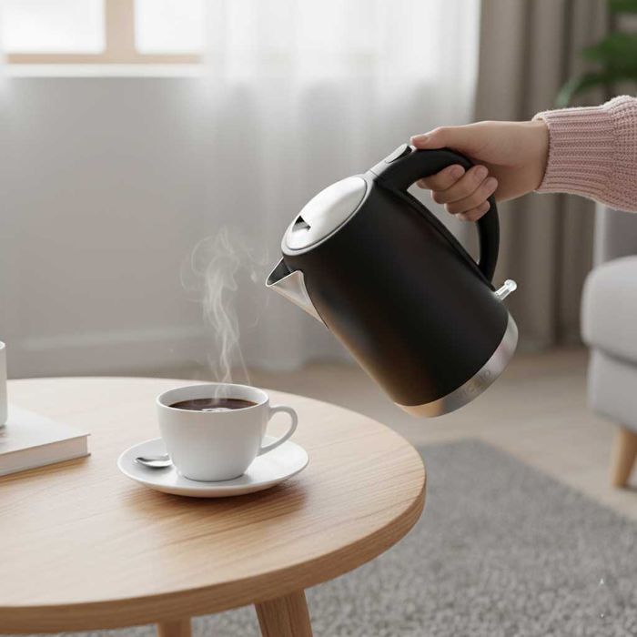 Elegancki czajnik VICCIO FK-1507-2K stalowy 1,7l 2200W Czarny 10KG3