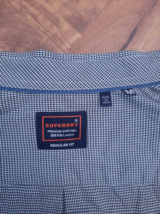 Koszula w drobną kratkę bawełniana regular fit Superdry rozmiar M