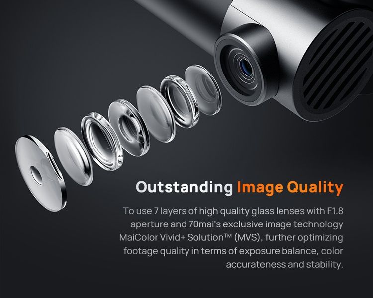 Відеореєстратор 70mai A810 4K M310S 2K, кабель паркування Kit UP03, UP