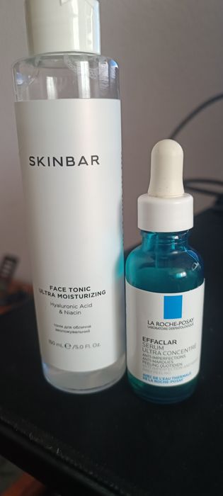 Догляд за шкірою обличчя / тонік Skinbar / сиворотка-пілінг La Roshe-Posay