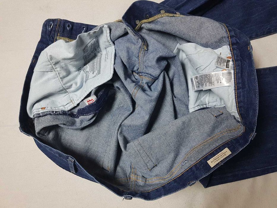 LEVI'S - 501 roz. W42L34 (42X32) pas 110 cm  (przetarte doły) ^