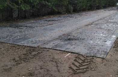 Droga tymczasowa zastępcza dojazdowa szer 2,5m plyta drogowa gumowa