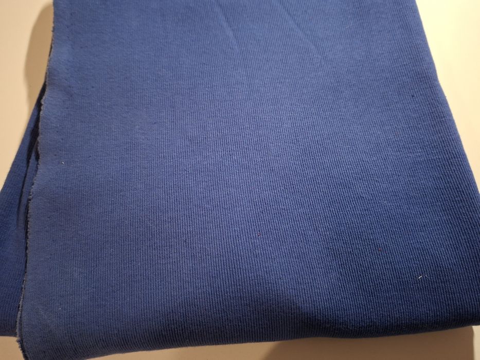 2 kupony dzianiny bawełnianej ściągacz czerwony kobalt