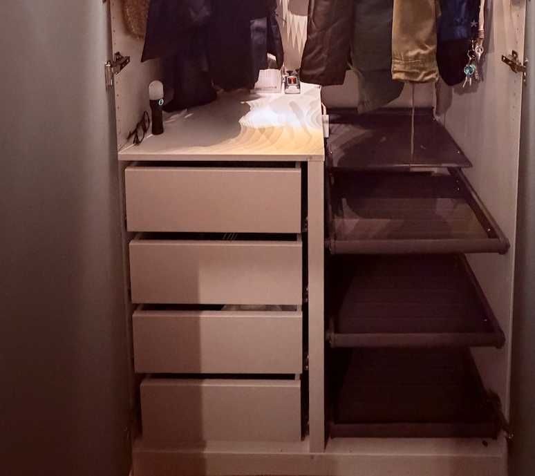 Biała szuflada Komplement Ikea 50 cm 58 cm