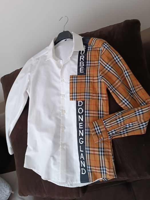 Damska koszula biała z kratą r. M