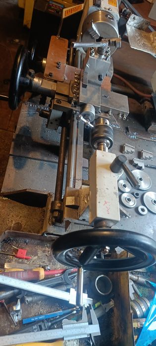 Tokarka Tytan 350 - Modyfikacje, Falownik, Silnik 3F, Łożyska Stożkowe