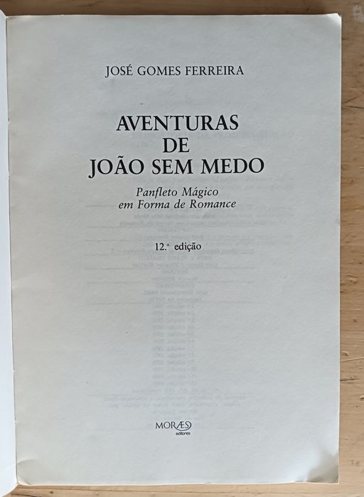 Aventuras de João sem medo. José Gomes Ferreira
