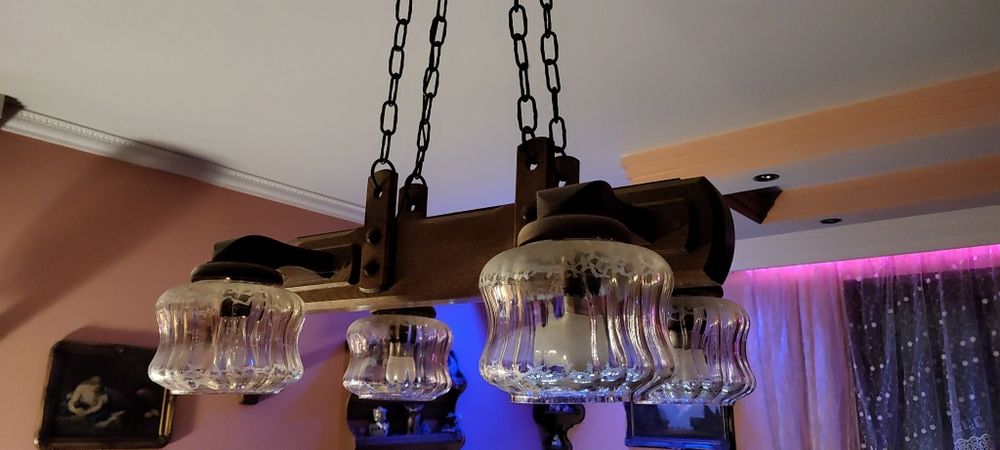 Lampa wisząca + dwa kinkiety