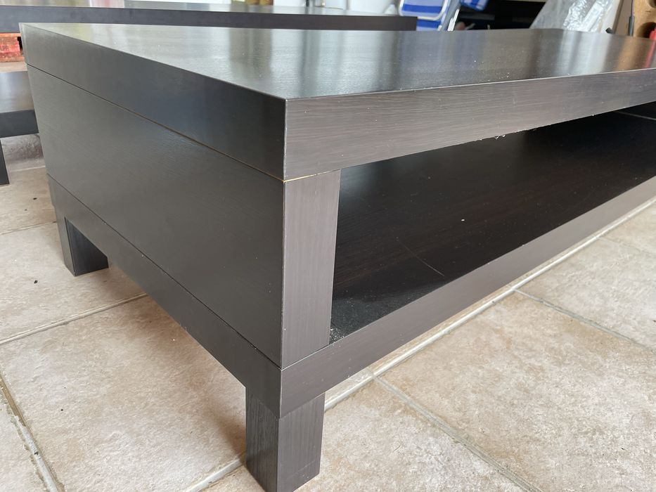 2 Móveis Sala TV, preto-castanho, 120x35x36 cm
