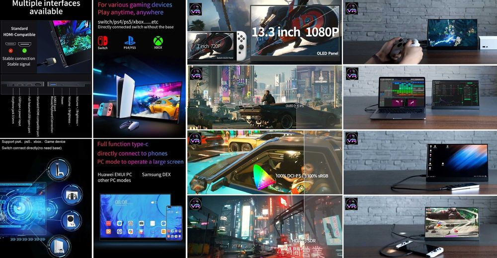 Портативний OLED Monitor (13.3, Touch AMOLED, 10bit, HDR)