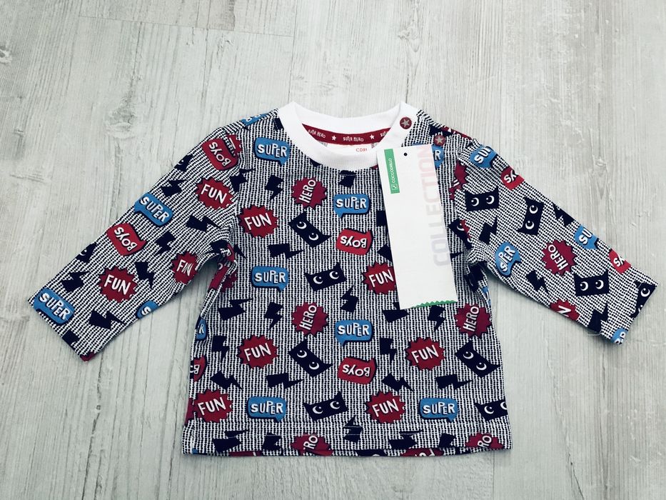 Cocodrillo r. 62 nowy zestaw komplet bluzka spodnie Super Hero dresy s