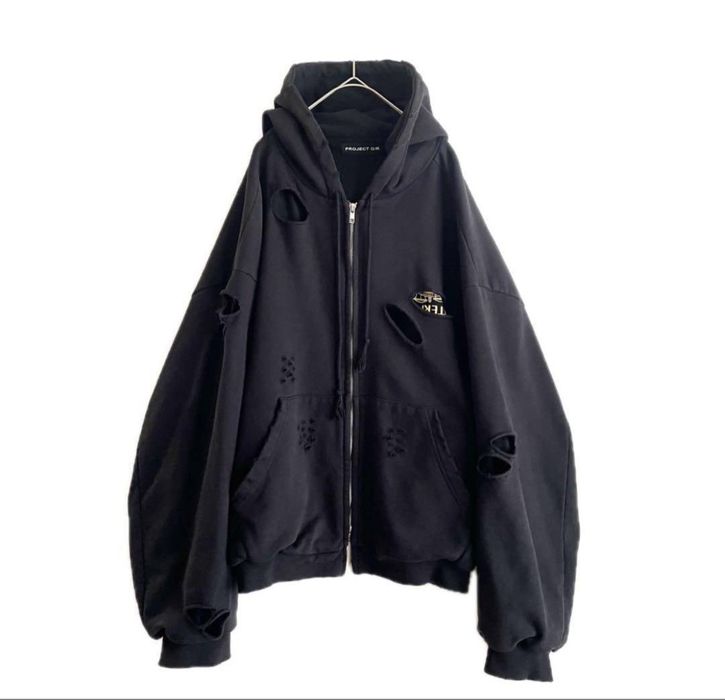 project g/r interpol police zip hoodie