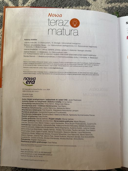 Repetytorium maturalne Biologia Nowa Era +Zbiory Zadań