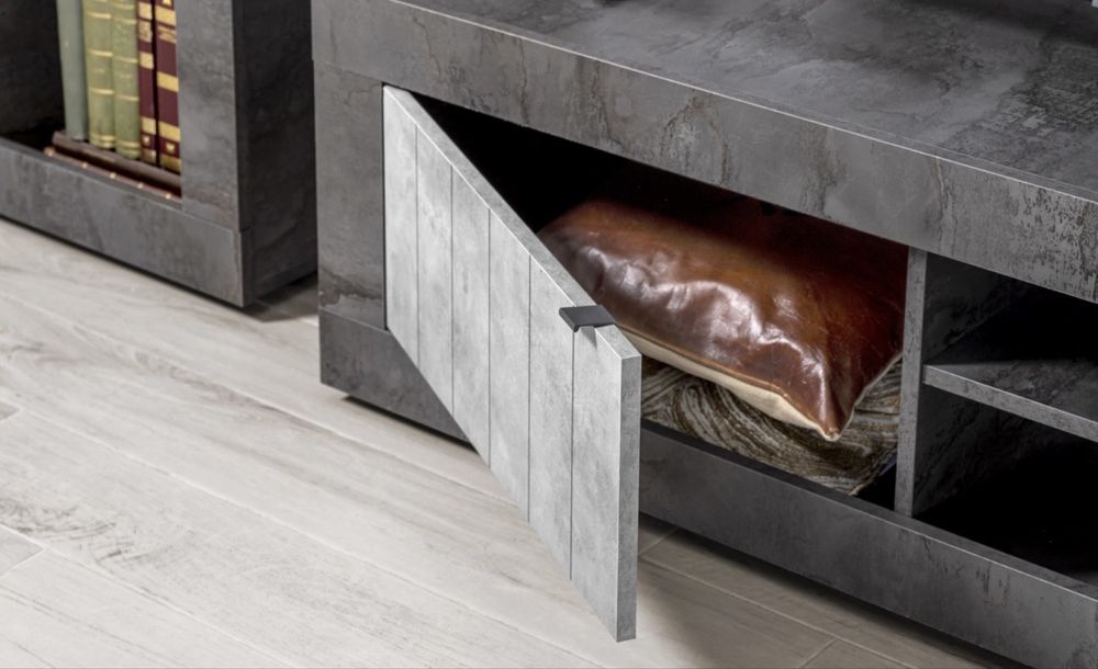 Estante TV URBINO - Cor: Betão Escuro e Betão Claro