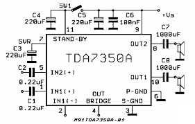 TDA7350A - Amplificador de áudio  22W BTL - Stereo   (NOVO)