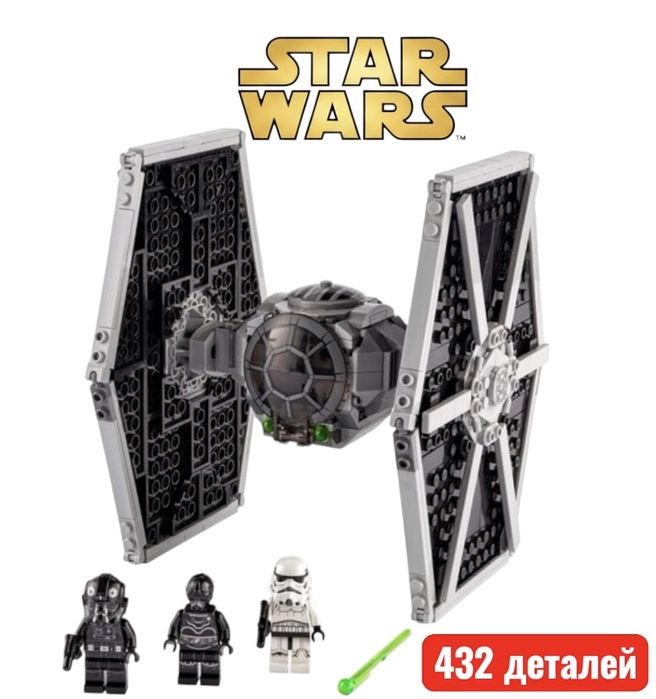 Конструктор LEGO Імперський винищувач TIE 432 деталей (75300)