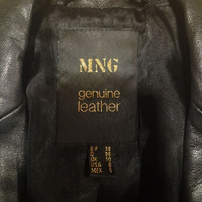 шкіряний піджак mng