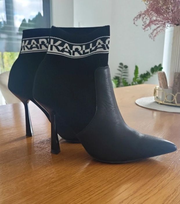 Karl Lagerfeld botki skórzane